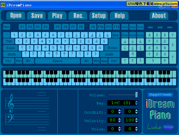 iDreamPiano【模擬彈鋼琴】v3.0綠色特別版_用鍵盤彈出美妙樂曲
