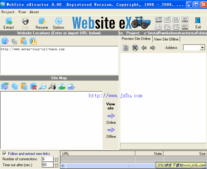 整個(gè)網(wǎng)站下載到硬盤_InternetSoft Website Extractor 9.90綠色特別版