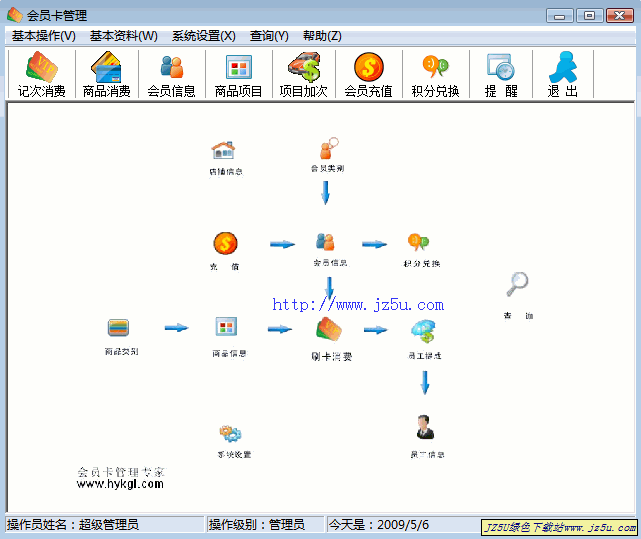 旭榮會員卡管理軟件v4.2綠色特別版_全面方便管理會員卡會員