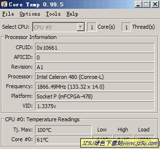 CPU温度探针_Core Temp 1.11.0绿色版