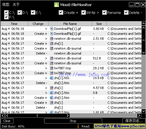 Moo0 FileMonitor(監(jiān)控系統(tǒng)文件訪問活動)v1.11多語言綠色版