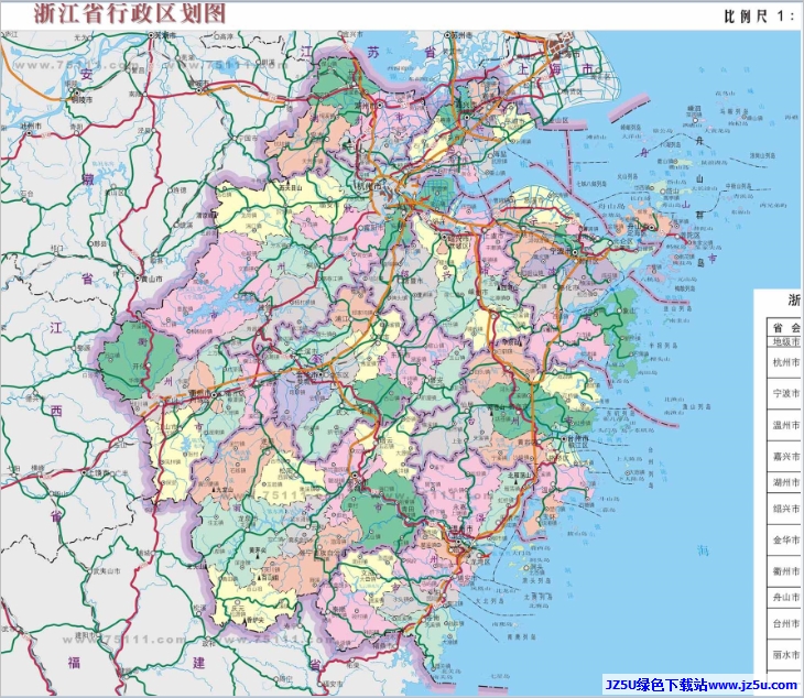 杭州地圖高清版大圖2016 最新JPG版