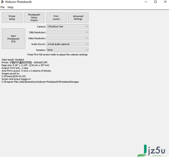 Webcam Photobooth照片打印编辑处理软件 v2.4 官方版