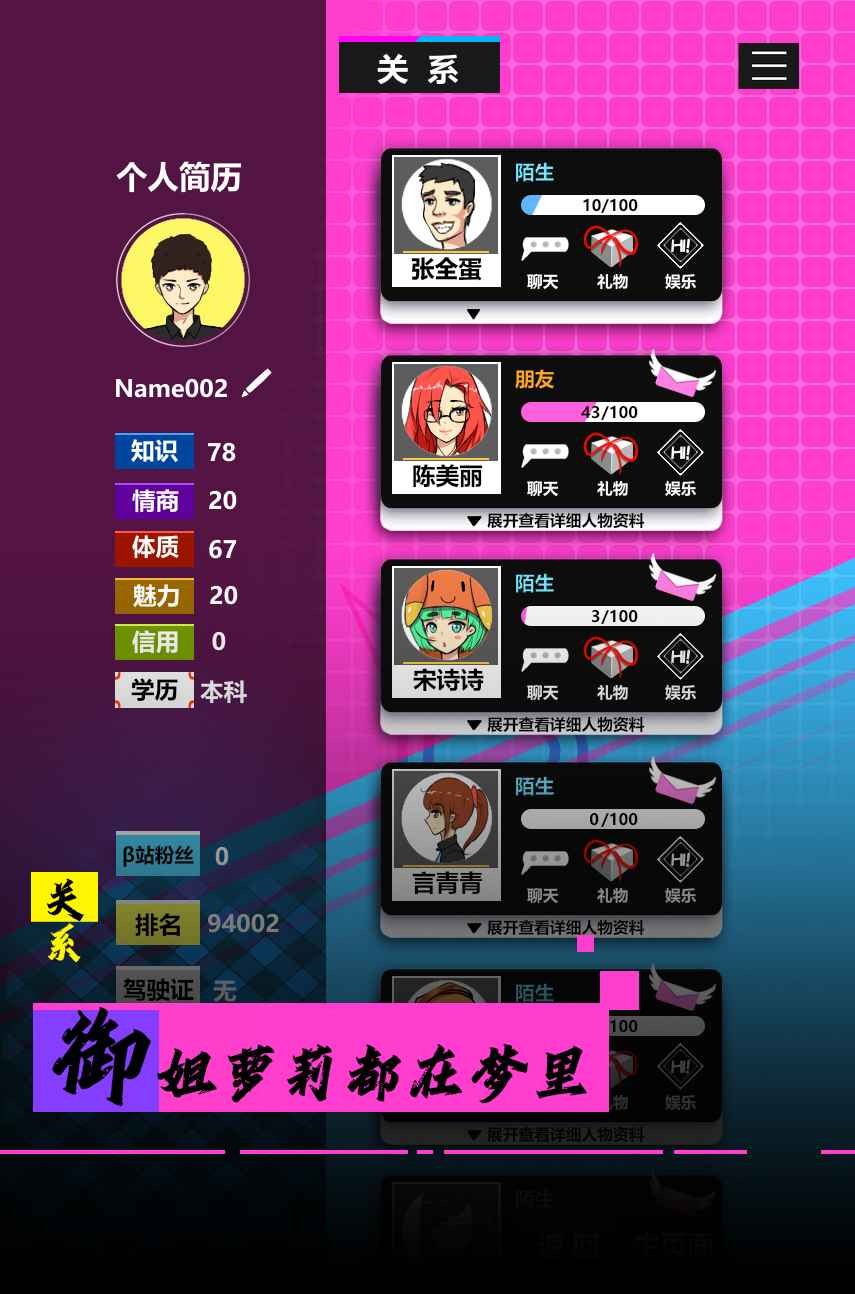 模擬我的職業(yè)生涯截圖