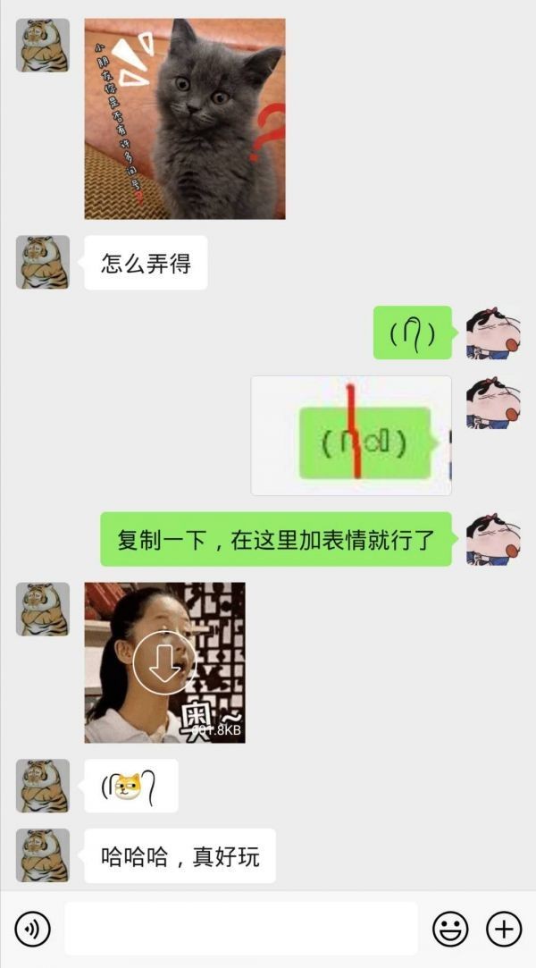 微信雙馬尾表情符號(hào)截圖