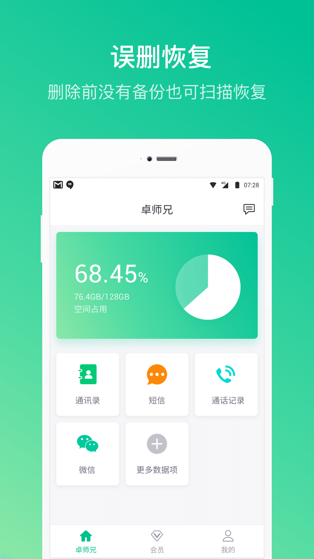 卓師兄微信恢復(fù)大師截圖