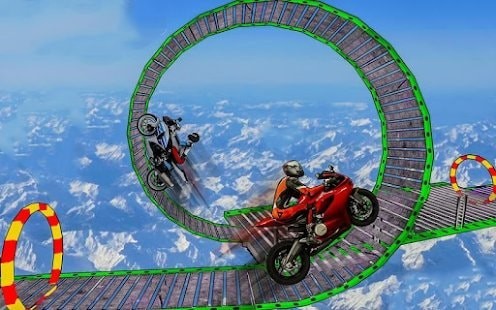 摩托車空中賽道3D手游截圖