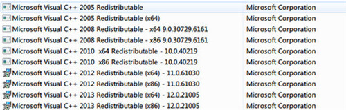 微软常用运行库