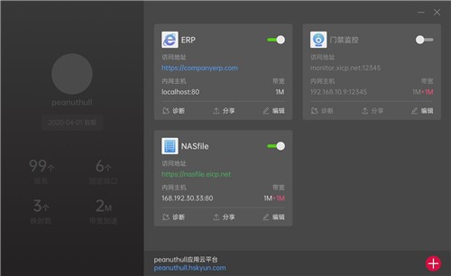 花生殼動(dòng)態(tài)域名解析截圖