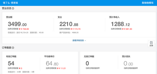 餓了么商家版電腦端截圖