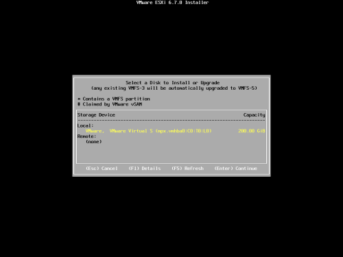 vmware esxi6.7截圖