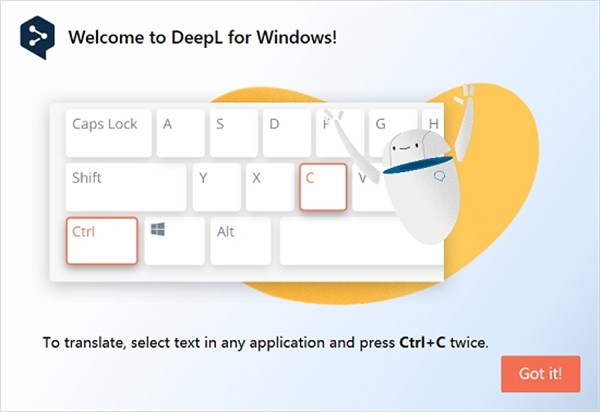 DeepL翻譯器截圖