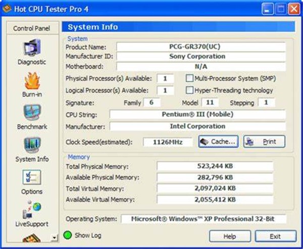 hot cpu tester截圖