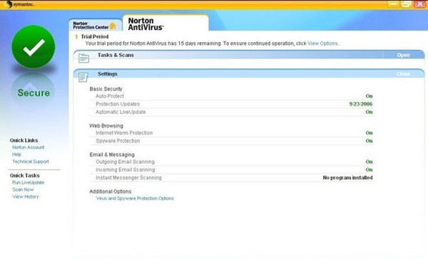 norton antivirus截圖
