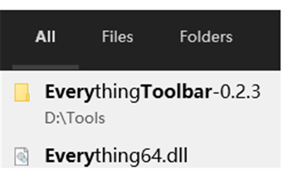 Everything Toolbar截圖
