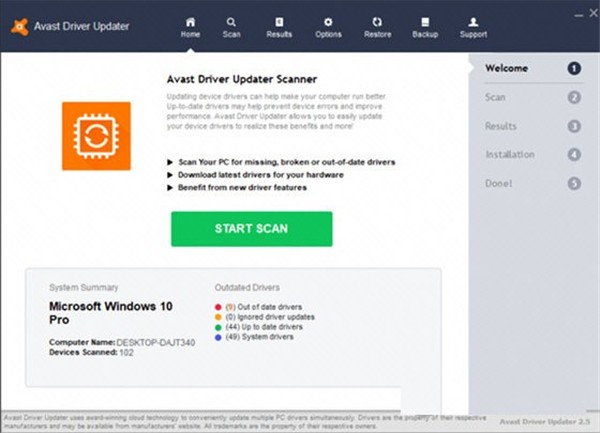 Avast Driver Updater截圖