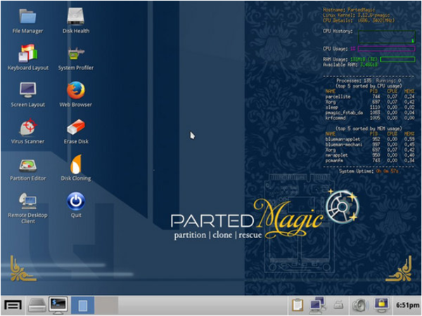 Parted Magic截圖