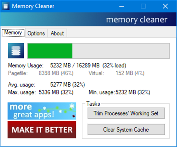 Memory Cleaner截圖