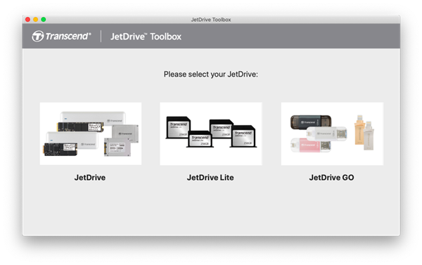 JetDrive Toolbox截圖