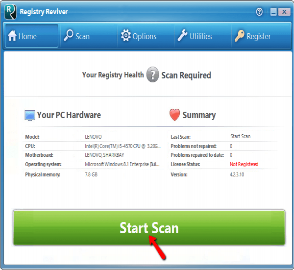 Registry Reviver截圖