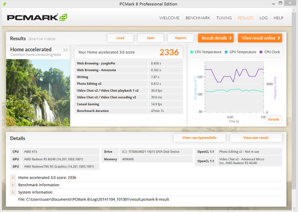 pcmark8截圖