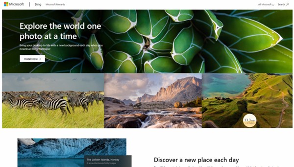 Bing Wallpaper截圖