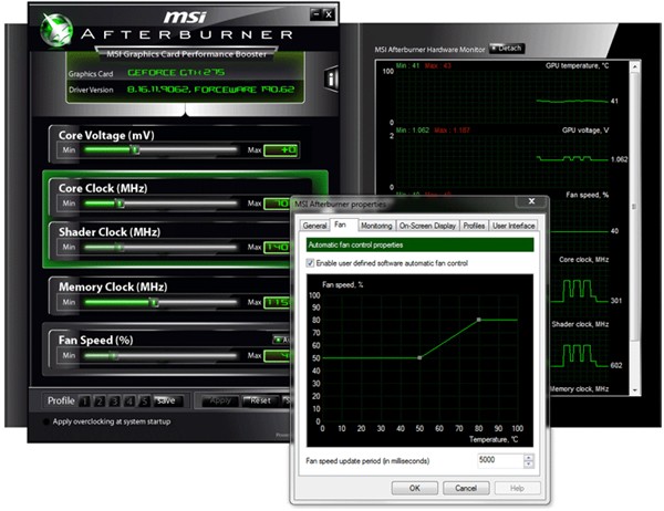 msi afterburner截图