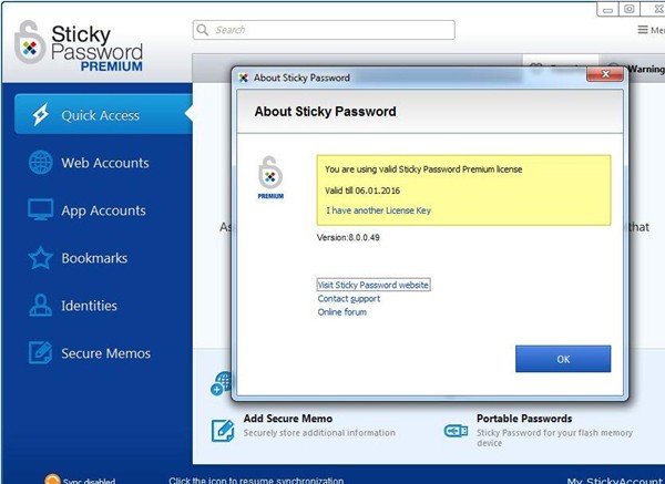 Sticky Password截圖