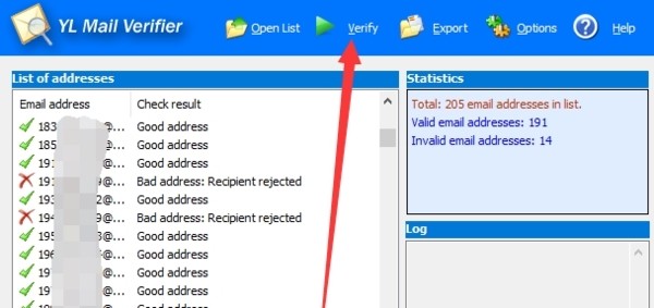 YL Mail Verifier截圖