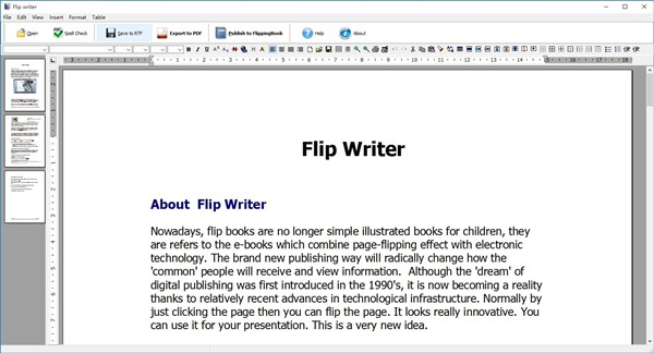 Flip Writer電子書編輯工具截圖