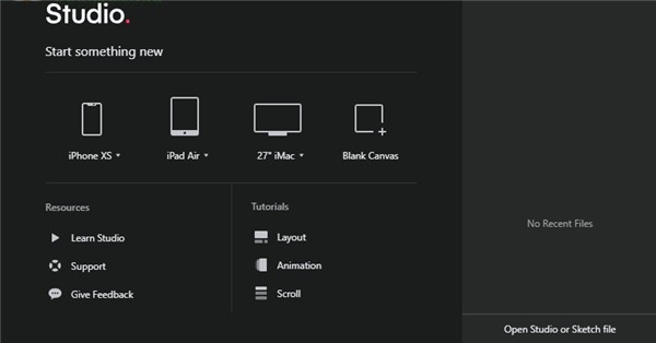 InVision Studio截圖