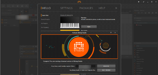Bitwig Studio截圖