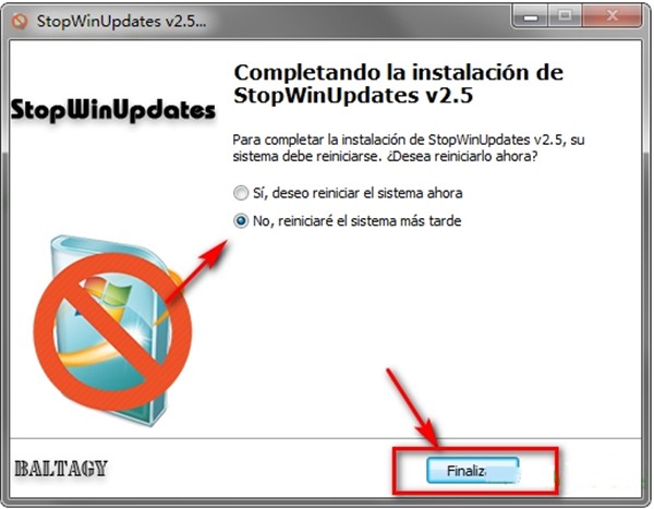 StopWinUpdates截圖
