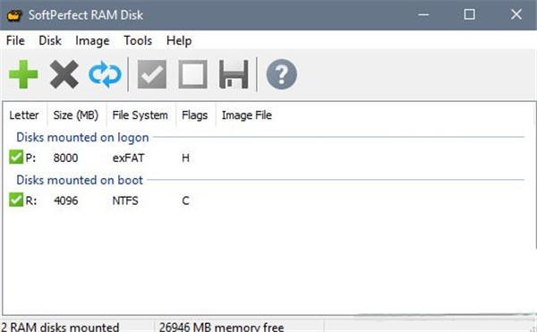 SoftPerfect RAM Disk截圖