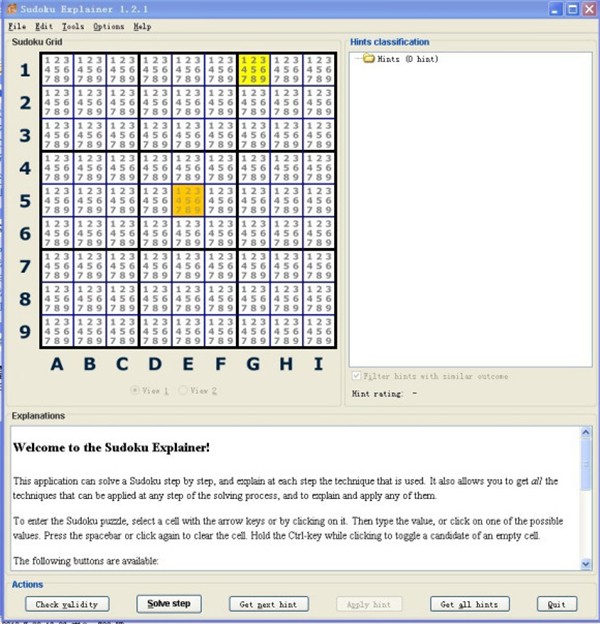 Sudoku Explainer截圖