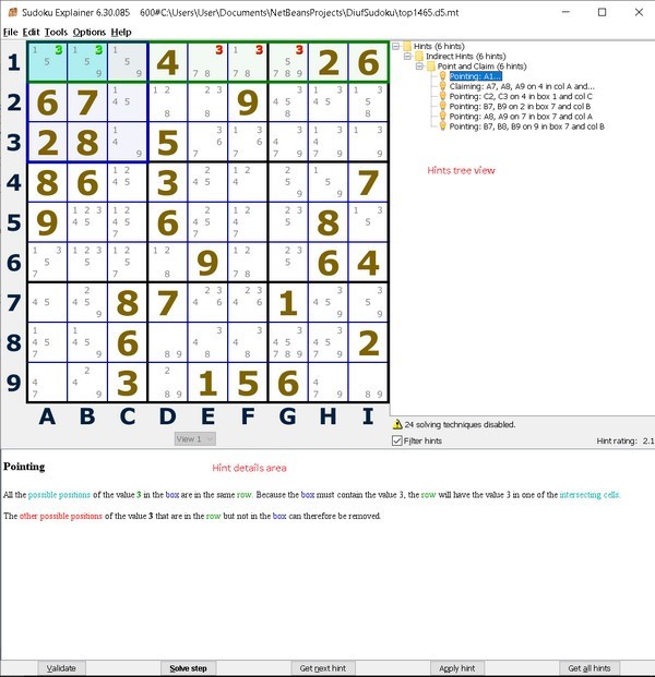 Sudoku Explainer截圖