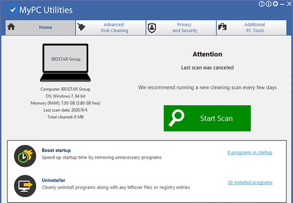 MyPC Utilities截圖