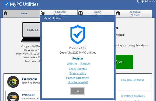 MyPC Utilities截圖