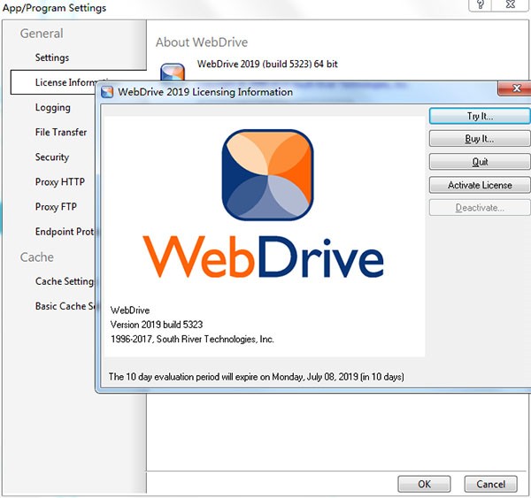 WebDrive Enterprise截圖