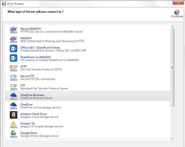 WebDrive Enterprise截圖