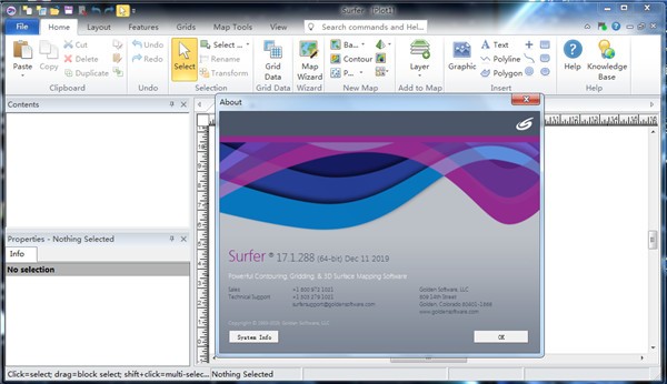 Golden Software Surfer截圖