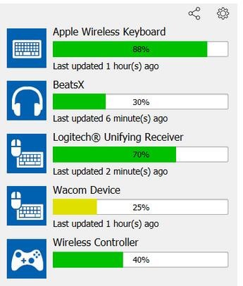 Bluetooth Battery Monitor截圖