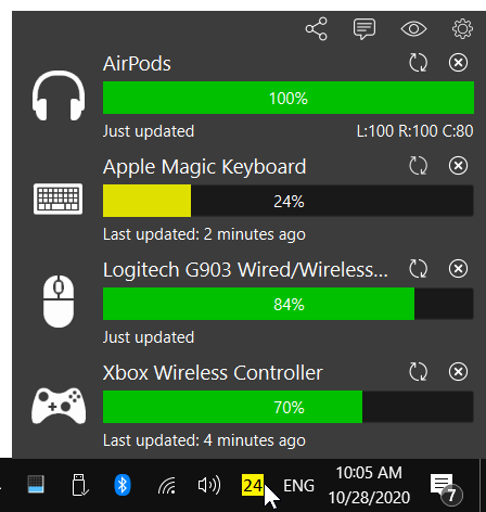 Bluetooth Battery Monitor截圖
