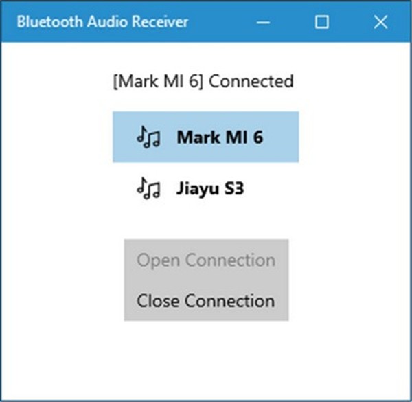 Bluetooth Audio Receiver截圖