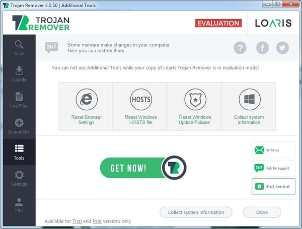 Loaris Trojan Remover截圖