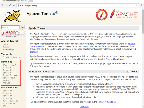 Apache Tomcat 9截圖
