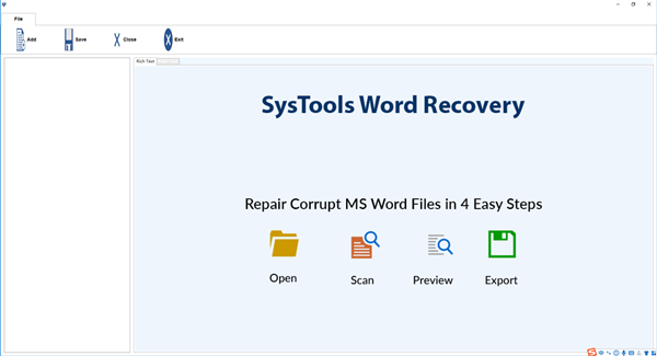 SysTools Word Repair截圖