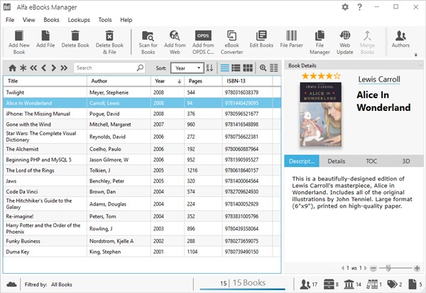 Alfa eBooks Manager截圖