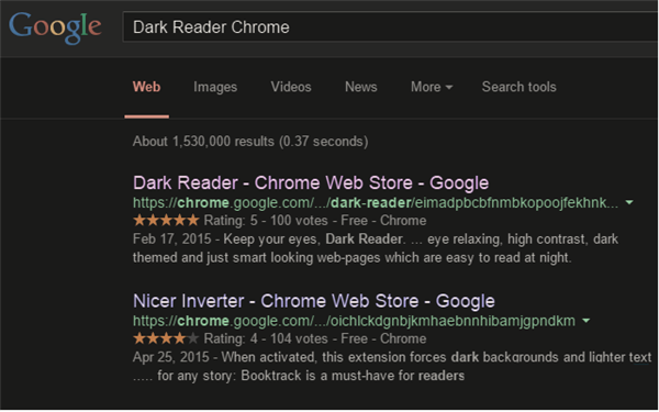 Dark Reader截圖