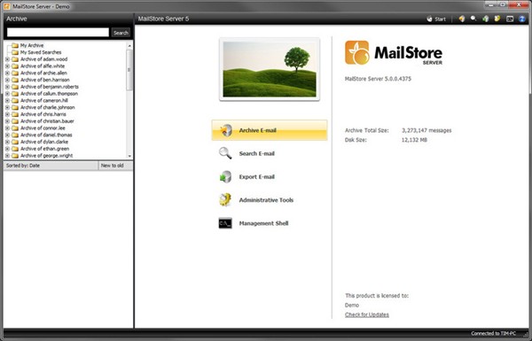 MailStore Server企業(yè)郵件管理截圖